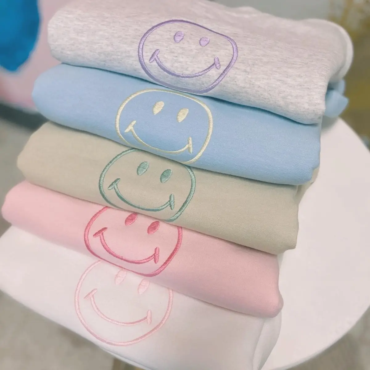 Stitched Smiley Sweatshirt