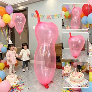63-Inch Giant Unique Trunk-Shaped Latex Balloon, Elephant-Inspired Design, Thick Crystal Color, Party Photography Decoration, Festival Photo Prop