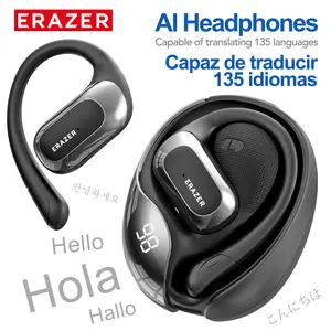ERAZER X5 Translation Earbuds, Supports Real-Time Translation in 134 Languages With APP, Bluetooth 6.0 Earphones, Suitable for Office, Sports, Study and Audio Calls ,Built-in Microphone Earphones
