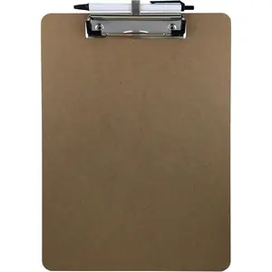 Pen Holder Clipboard Letter Size Low Profile Clip Hardboard Single Pen Included