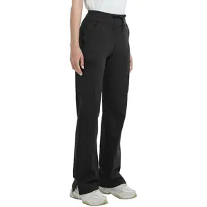Women’s Stretch Cargo  Mid-Rise Scrub Pants – Wrinkle-Resistant, 4 Pockets, Straight-Leg with Elastic Waist, Perfect for All Working Women in Healthcare, Office, or Daily Wear