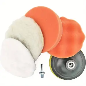 6-Piece Car Polishing Tool Set, Soft Pad 3/4 Inch, Waxing Polish Discs, Scratch Repair Tools, Drill Accessories, Home Decoration Kit, Car Polisher Tool