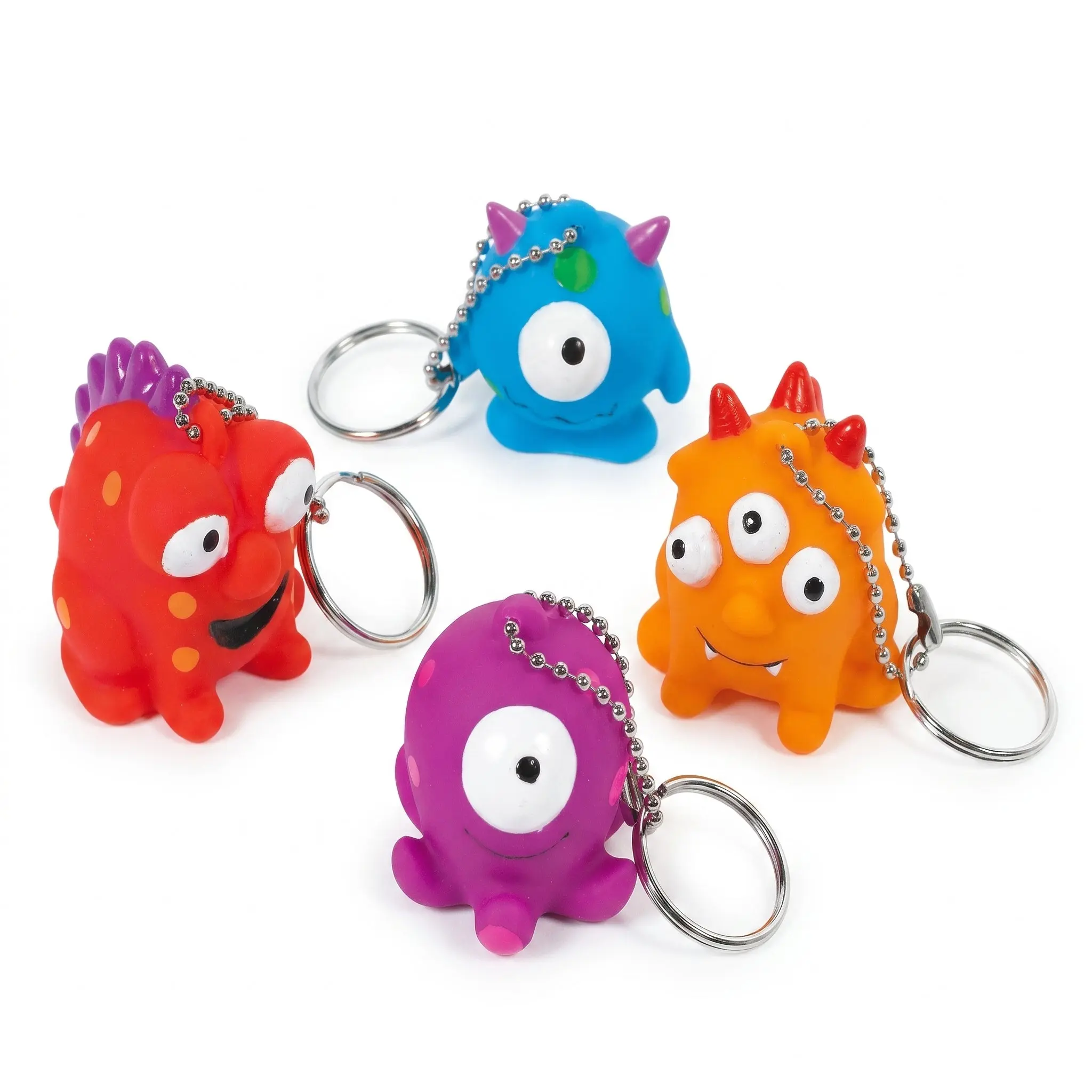 Monster Keychains Value Pack - 12-Piece Set for Kids' Birthday Parties