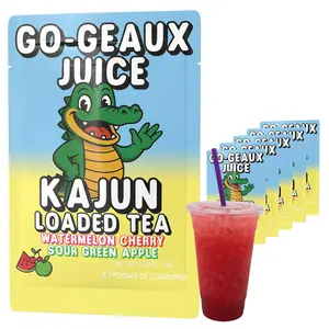 Kajun Loaded Tea Packets Go-Geaux Juice Watermelon Cherry Sour Green Apple Flavour  Sugar Free Tea Drink Mix  250mg Green Tea Caffeine  Zero Calorie Beverage  Keto Friendly Sachets