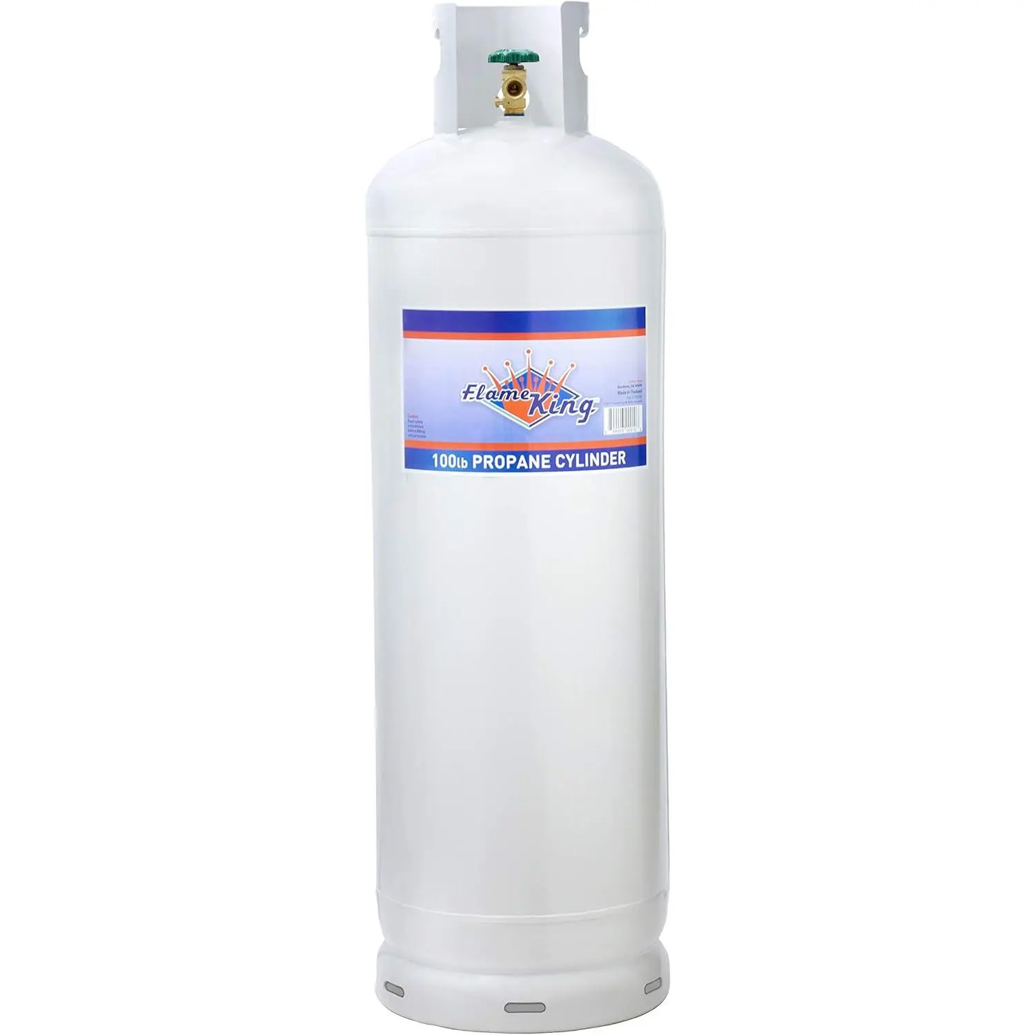 Flame King 100LB (23 Gal) EMPTY Steel Propane Tank LP Cylinder with POL Valve and Collar, Great for Mixed Heating Systems, Home fireplaces, Dryers and Grills