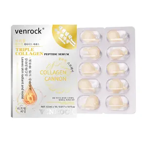 VENROCK Triple Collagen Peptide Serum for Firming & Moisturizing Skin Care Enhances Elasticity & Moisture - Peptide Essence for Skin Health
