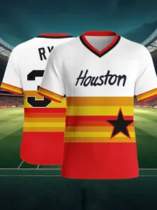 Houston Astros #34 Movie Football Jersey Sport Shirt, Football Shirts, Skin-Friendly Comfort, Quick-Dry Breathable, High-Quality Sports Clothing Gift