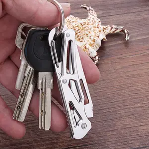 Silver Color Pocket Knife Set with Keychain Screwdrivers, Portable Camping Tool, Sharp Blade, Ergonomic Design, Compact Fruit Knife, Folding Pocket Knives, Portable Multipurpose Knives, Survival Gear