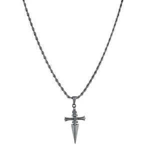 Fashionable and personalized simple necklace, unique cross pendant, suitable for both men and women