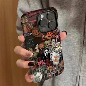 Halloween Horror Retro Ghostface Pumpkin Phone Case for iPhone 16 15 14 13 12 SE Max Pro - Stylish & Protective Cover