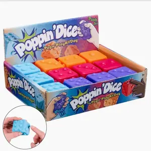 Poppin Dice Fidget Toy, Stress-Relief Sensory Toy for Kids, Compact Handheld Fidget Toy.