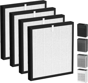 TZ-K2 Replacement Filter Compatible with ToLife Air Puri-Fier Filter TZ-K2-A, 3-in-1 H13 HEPA with Activated Carbon and Pre-Filter, 4 Pack