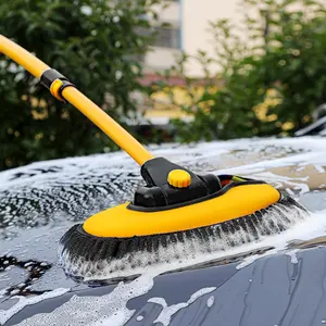 Car Wash Mop, Microfiber Car Wash Brush, Cleaning Brush with Extension Rod, Washing & Maintenance Tool, Ergonomic, Car Washing Kit, Detailing Products, Car Valeting Kit, Auto Accessories