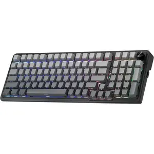 REDRAGON K686 PRO 98-Key Wireless Gasket RGB Gaming Keyboard, 3-Mode PBT Mechanical Keyboard with Hot-Swap South-Facing RGB Sockets, Dedicated Knob Control, 5-Layer Noise Dampening & Gradient PBT Keycaps