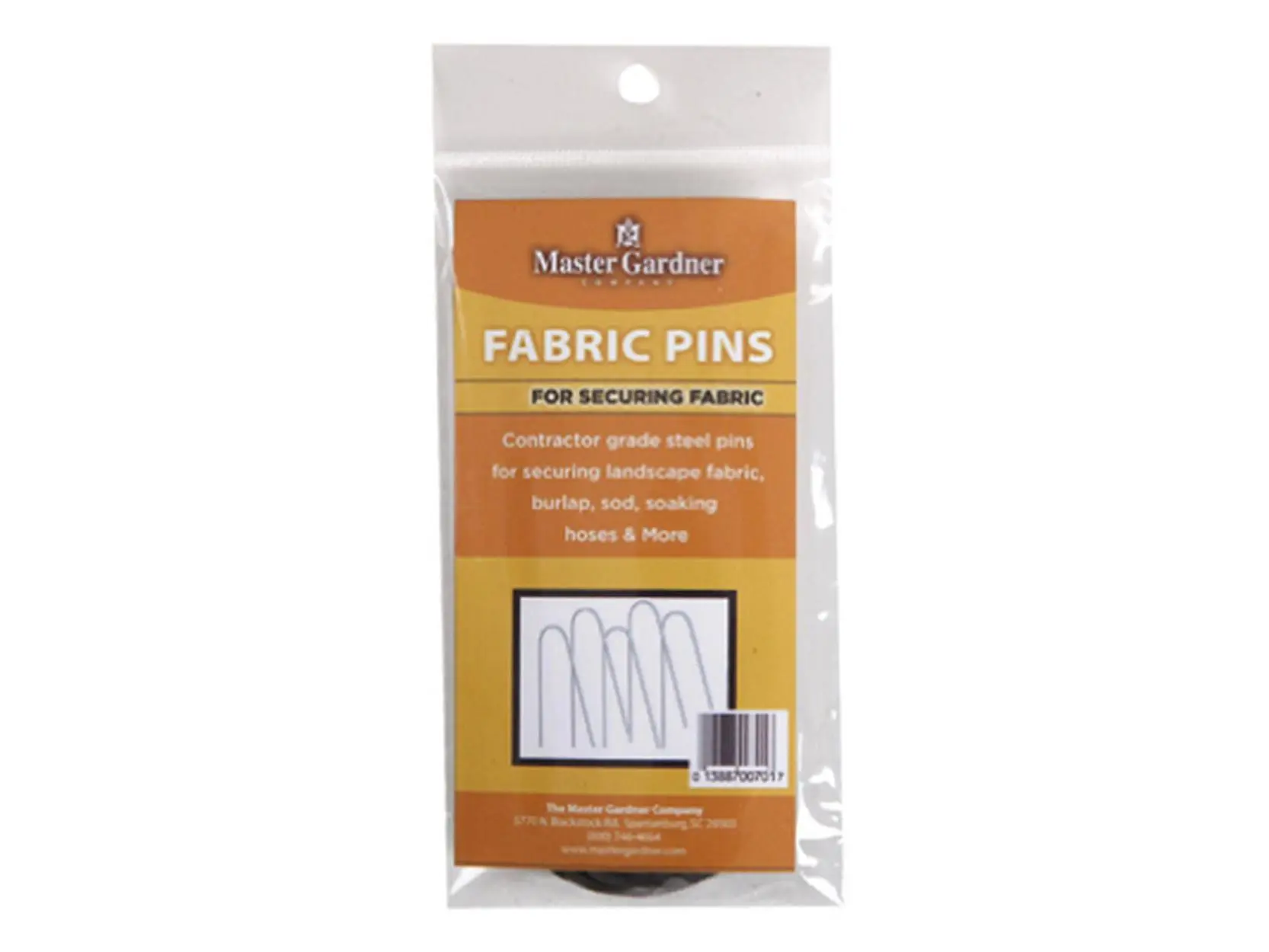 Master Gardner 701-SD Contractor Grade Steel Fabric Pins - 10 Pack, Outdoor Landscaping Tool, 0.26 lbs, 4 x 1 x 5 in, Soaking Hoses