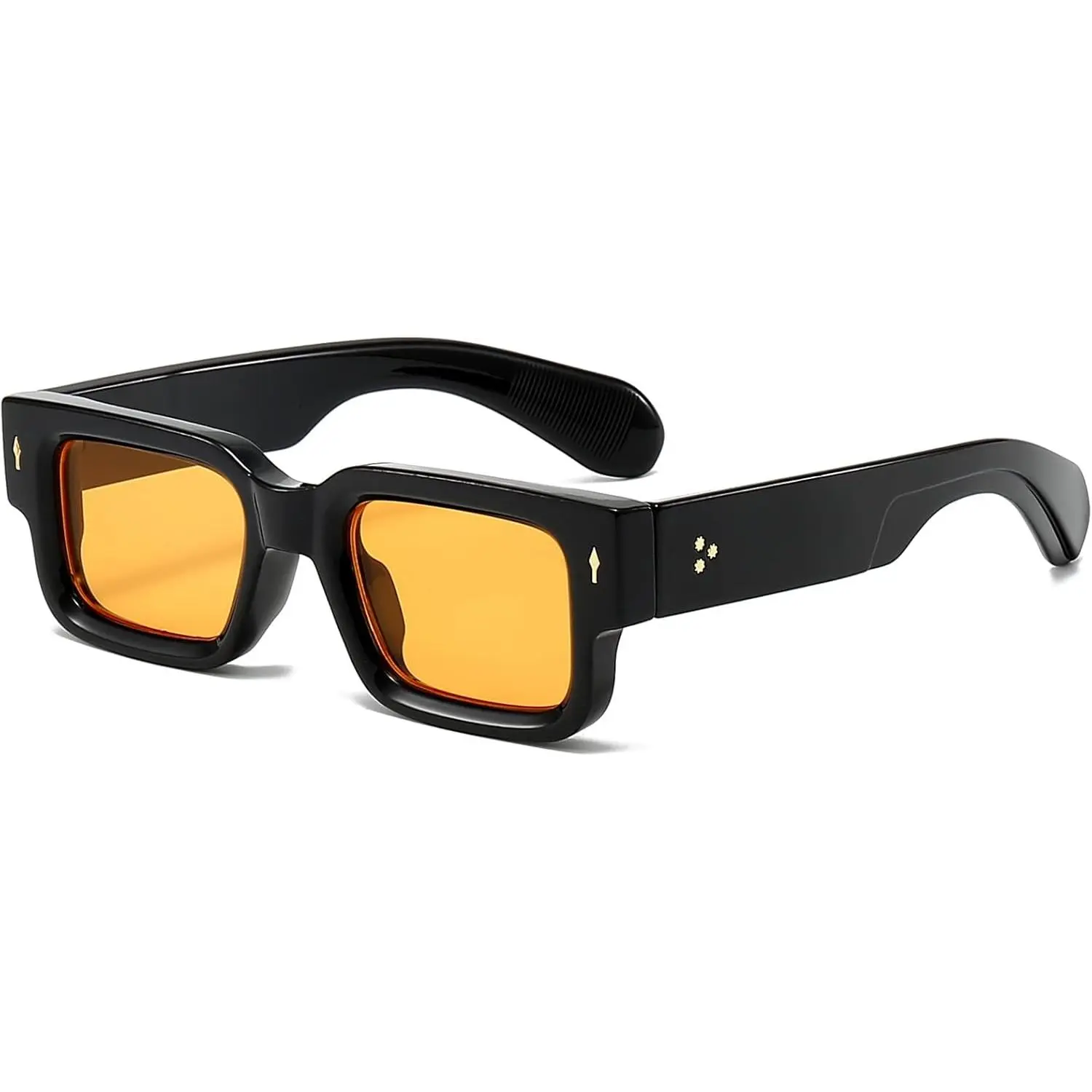 Fashion Sunglasses for Women & Men, Thick-Frame Square-Chunky Rectangle Shades with UV400 Protection