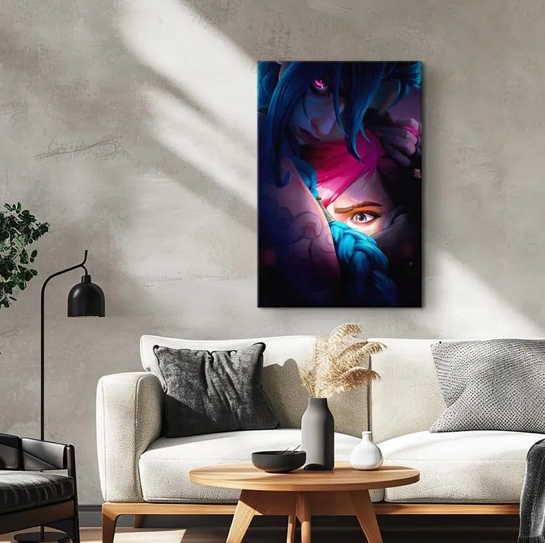 Arcane Print, Arcane Movie Poster, Tv Series Poster, Arcane Jinx Poster, Arcane Season 2, Jinx Fanart Print, Game Room Decor, Gamer Gift - No Frame