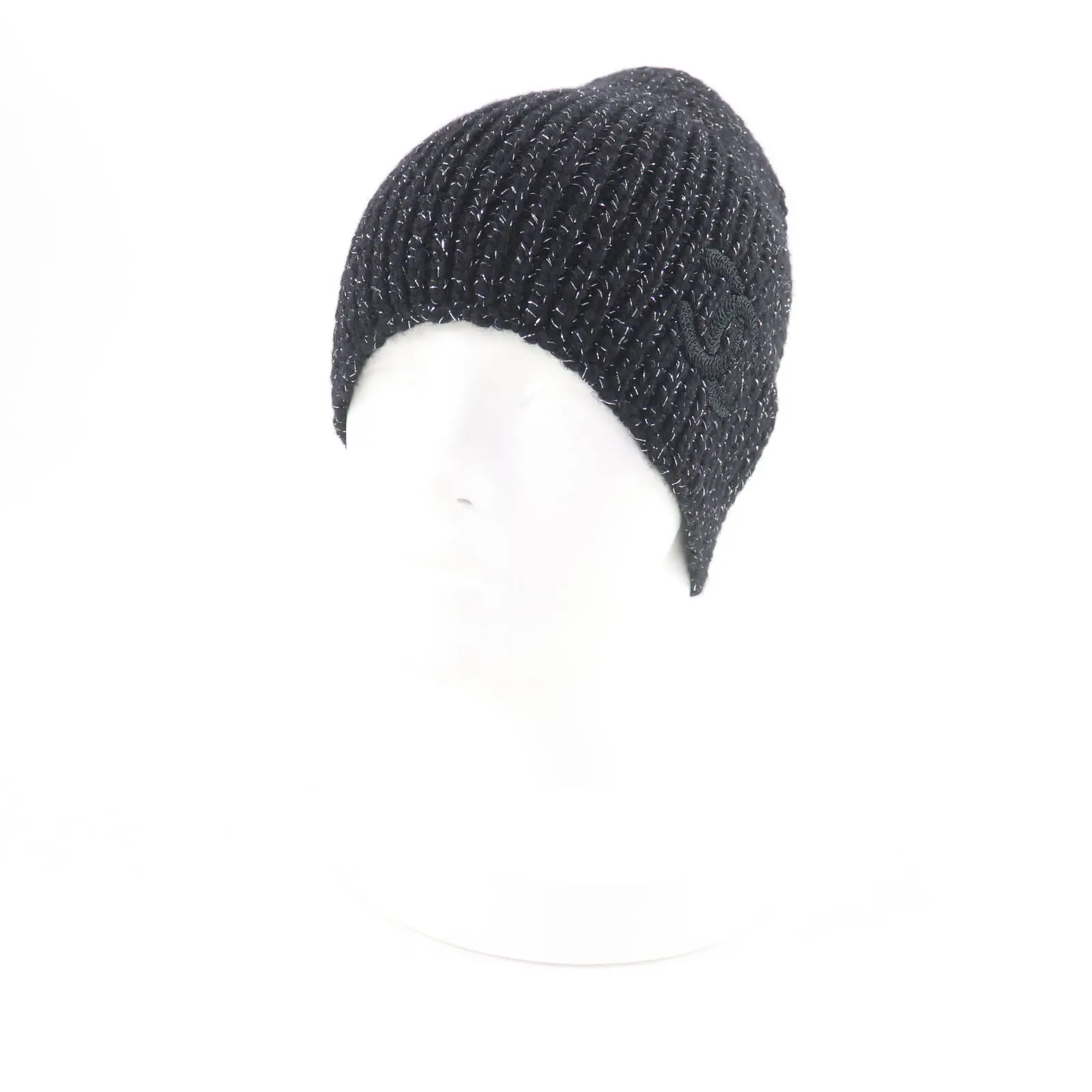 Pre-owned CHANEL Cashmere Small Leather Goods Knit Cap