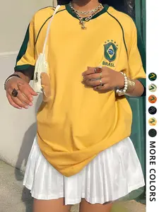 Brazil Team Football Jersey, Sporty Jersey, Classic, Casual Versatile Design, Perfect for Daily Wear & Sports Events, Soccer Shirt
