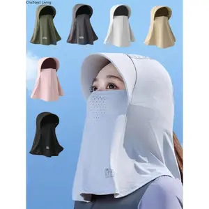 Solid Color Face Mask, Multifunctional Cycling Sun Protection Hat, Fashionable Breathable Face Cover for Women & Men, Fashion Accessories for Daily Wear, Protective Mask, Windproof Face Mask