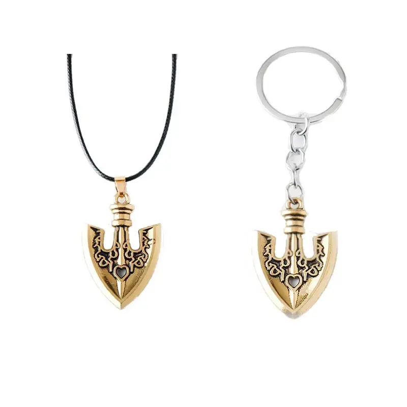JJBA Merch 2-Piece Costume Jewelry Set Insect Arrow Necklace, Insect Arrow Keychain, Fashion Cosplay Accessories