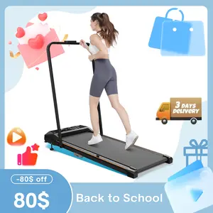 【With Incline & Handlebar】Walking Pad Treadmill with Incline - 4 in 1 Portable Folding Treadmills for Home Office, 265lbs Capacity and 2.5HP Low-Noise Motor