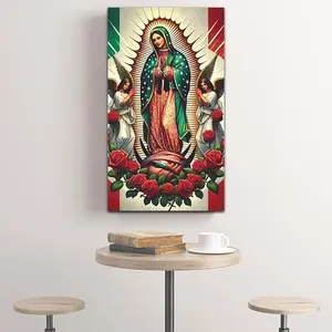 5D Diamond Arts Colorful Painting Kit, Virgin Mary Pattern DIY Diamond Arts Colorful Painting without Frame, Handmade Craft Wall Art Decoration