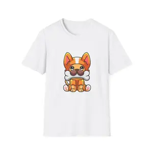 Cute Corgi Puppy Illustration T-Shirt | Cartoon Dog Tee