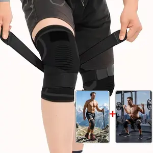 Modern 2pc Knee Pads Gear with Dual Support Straps | Ergonomic Compression Sleeve for Injury Prevention | - Adjustable Nylon Strap Sports Support for Running Basketball Hiking, Knee Compression Sleeve with Adjustable Strap for Arthritis, ACL, Knee Pain