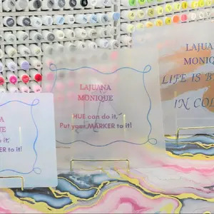 Set of 3 different size personalized coloring sheet protector.