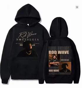 2024 Rod Wave Tour Fashion Casual Nostalgic Hip Hop Music Printed Hoodie Men's and Women's Pullover Fans Luxury Gift Top Hoodie D1H