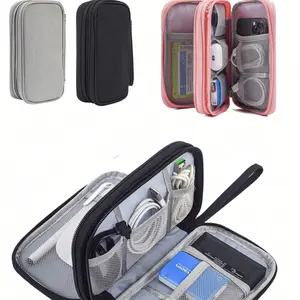 1 pc-Electronic Accessories Storage Bag, Travel Universal Organizer, Holds Cables, Chargers, Phones, SD Cards, Business Trip Tool Kit
