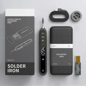Cordless Soldering Iron Kit with Digital Display, 8-Second Fast Heating Portable Soldering Pen for Electronics DIY Repair outdoorfun