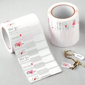 Jewelry Price Label, Pricing Tag Display, Rectangular Self Adhesive Label, Mixed Design Sticker Label for Necklace Bracelet Ring Display