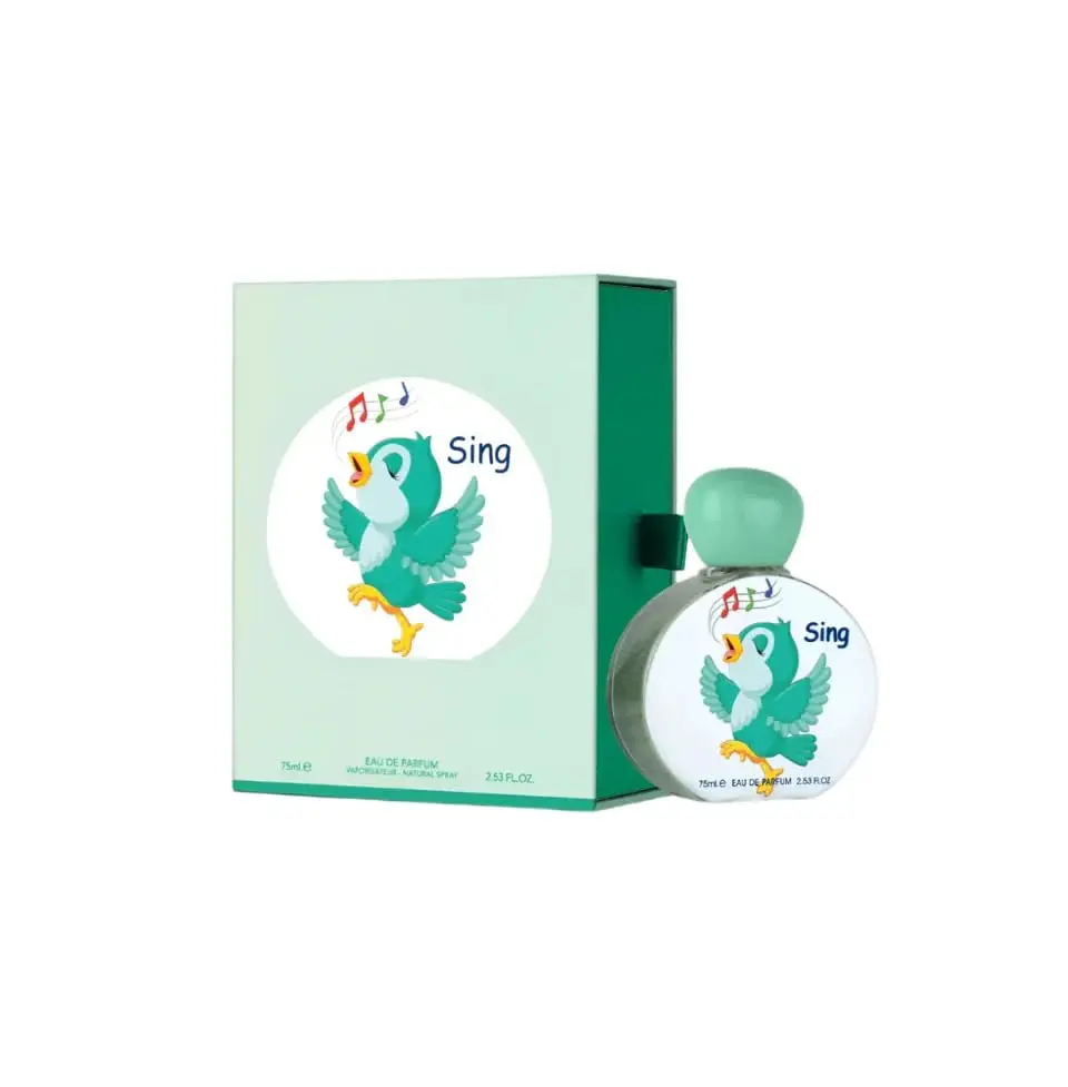Lattafa Sing 75ML Regular Ed Unisex Fragrance, Single Alcohol-Free EDP Spray for Kids Aged 3+, Musical Bird Design Bottle in Green Box, Bottled Spray