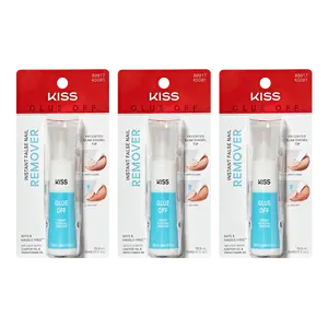 KISS Glue OFF Press On Nails Remover 3-Pack Bundle