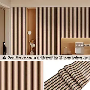 Wood Grain Pattern Self-Adhesive Wall Sticker, 1 Roll Waterproof and Moisture-Proof Decorative Wallpaper for Living Room, Bedroom and Kitchen