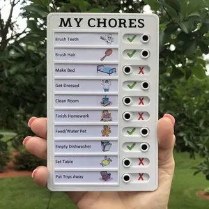 1pc Abs Resin Portable Chore Chart for Adults, Wall Planner, Detachable DIY To-Do List Board, Ideal RV Checklist & Home Travel Reminder