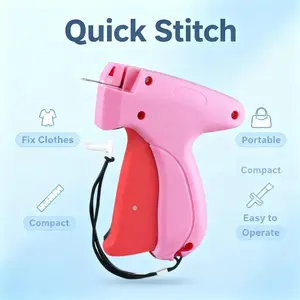 Clothing Repair Gun Kit with 2000 Fasteners (1000 White & 1000 Black) – Sewing Tagging Gun Tool with 6 Needles for Quick Fabric Fixes, Garment Repair, Hemming, Clothing Labels & DIY Craft Use