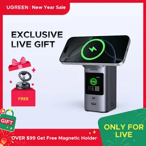 【LIVE ONLY】UGREEN Nexode Power Bank 20000mAh 145W PD 3.0 Portable Charger 72Wh Qi2 Certified 15W Wireless Fast Charging Magsafe Battery Pack 2C1A with TFT Display for iPhone 17/16 Series/MacBook/iPad,September Restock,TikTokShopHolidayHaul