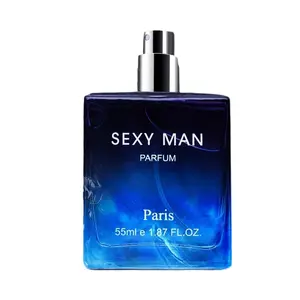 Passionate Gourmand Men's Perfume 55ML Blue, Premium Woody Fresh Scent, Intense Scent, Mystery Man Unique Fragrance, Suitable for Daily Business Dates