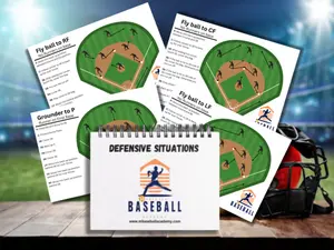 Baseball Softball Defensive Situations Guide Flip Book & Full Size Comprehensive Resource for Coaches Players Enthusiasts