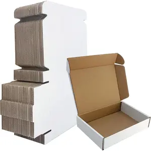 7x5x1.5 inch White Shipping Boxes 50 Pack, Small Corrugated Cardboard Mailer Boxes Bulk for Packaging Business Mailing Gift and Packaging Supplies