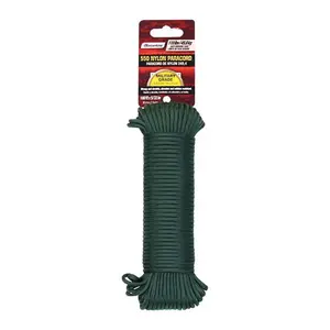 Koch 7337637 0.156 in. x 100 ft. SecureLine Braided Nylon Paracord, Olive Drab
