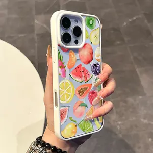 Chic Magnetic Case for iPhone11/12/13/14/15/16/promax Colorful fruit collage MagSafe Ready, Anti-Slip, Ultra Thin | Aesthetic Touch for Daily Use