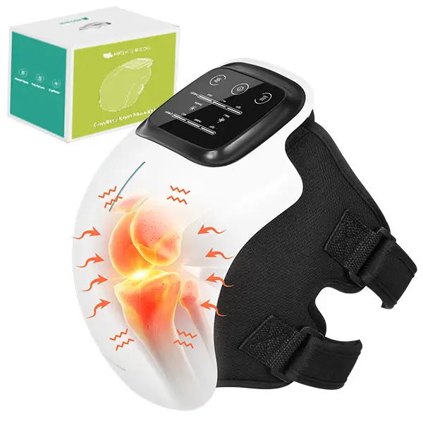 Medcursor Cordless Heated Knee Massager with LED Touch Screen 3 Vibration Modes & 3 Heating Levels Ergonomic Design for Comfortable Relaxation Ideal G