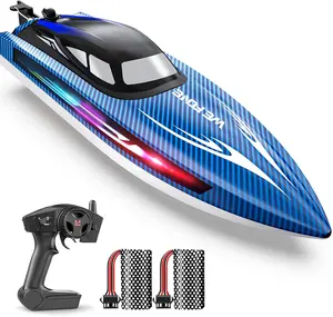 RC Boats for Adults, Remote Control Boat for Pools and Lakes, WF17 25+ KMH Fast RC Speed Boat with 7 LED Light Modes for Kids 8-12, Summer Toys for Boys Girls, 2 Batteries for 30-40 Mins, Blue outdoorfun