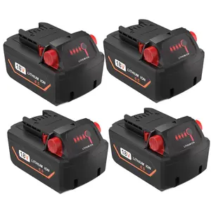4Packs 6.5Ah ΛΛI8 Replacement Battery for Milwaukee ΛΛI8 Battery, Lithium Battery Compatible with Milwaukee ΛΛI8 18V 48-11-1815, 48-11-1820, 48-11-1840, 48-11-1850, 48-11-1860 Cordless Power Tools, 2 Pack milwaukee battery