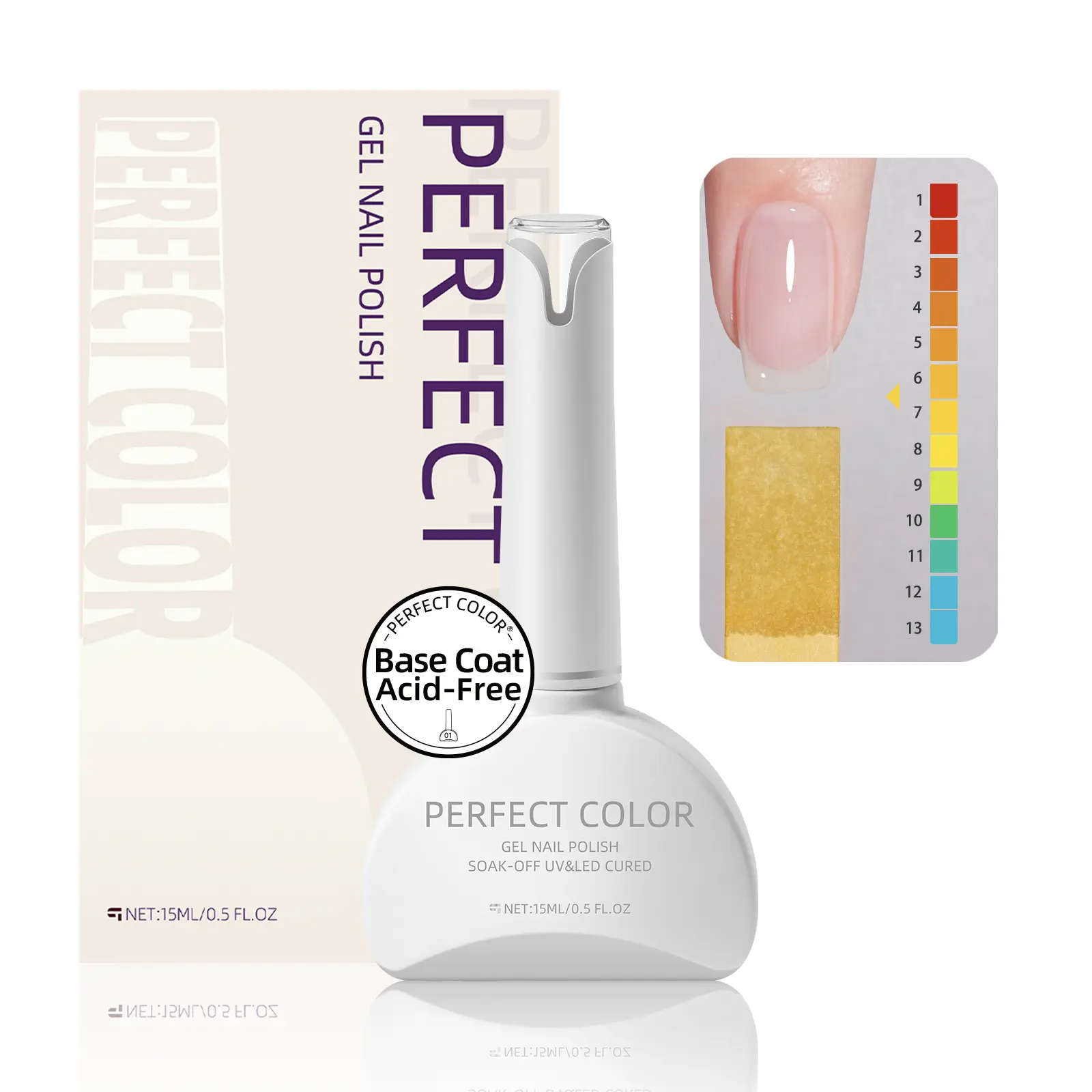 Acid-Free Gel Base Coat, 15ml Low-Odor Primer with Strong Adhesion for an Anti-Lifting Manicure, Nail Polish for Sensitive Users, Gel Nails At Home
