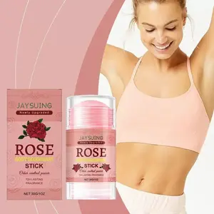 40g Rose Deodorant Balm; Sweat Control Deo, Contains Rose and Lavender Extracts To Perfectly Cover Body Odor. Lasts for 72 Hours, Moisturizing, and Has A Natural Scent. Suitable for Office, Date, and Home Use.
